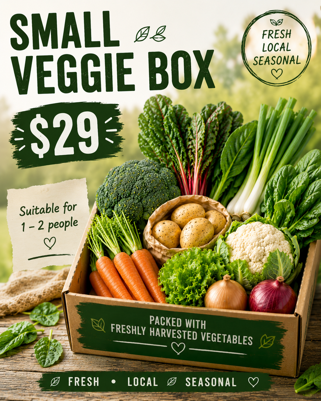 Small Box Ideal for 1-2 People
