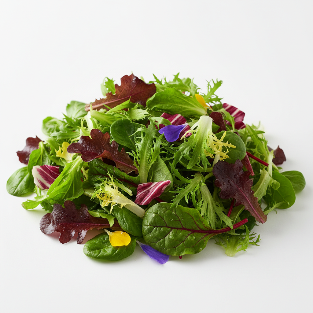 Organic mesclun mix salad greens